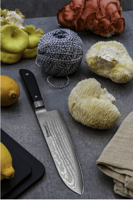 Denne 18 cm Santokukniv fra Endeavour er det perfekte værktøj til professionelle kokke. Kniven er skarp og let at håndtere takket være den ergonomiske håndtag, der giver en god balance og støtte.