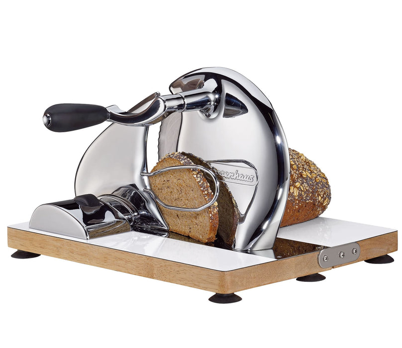 Brødskærer / pålægsmaskine manuel Zassenhaus VINTAGE med sugefødder og krummebakke, intet elforbrug