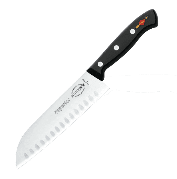 Kokkekniv Santoku 18 cm Dick Superior - Med luftskær