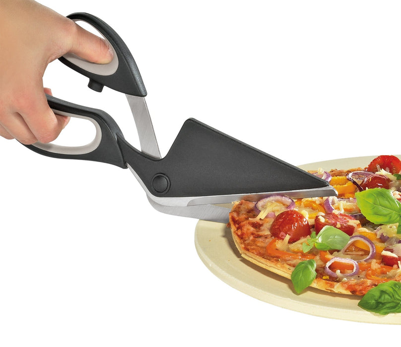Pizzasaks 27,1 cm rustfri stål  Pizzasaks der kan bruges både som saks og til at løfte stykket over på en tallerken.