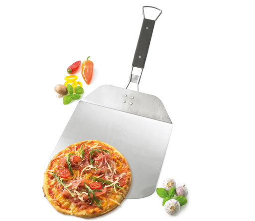 BagPizzaspade ALFREDO stål sammenklappelig   Pizzaspade af rustfrit stål med varmeisolerende håndtag.