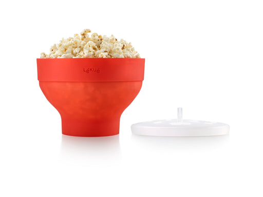 Popcorn Maker 2800 ml rød - til mikroovn  Popcorn Maker fra Lékué, sammenklappelig, fremstiller sunde popcorn uden brug af fedtstof. Popcorn til 2-3 personer. 