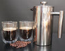 Stempelkande poleret rustfri stål 0,7 / 1,0 liter   Til kaffe og te brygning. Dobbeltvæg i robust rustfri stål, der holder din kaffe varm.