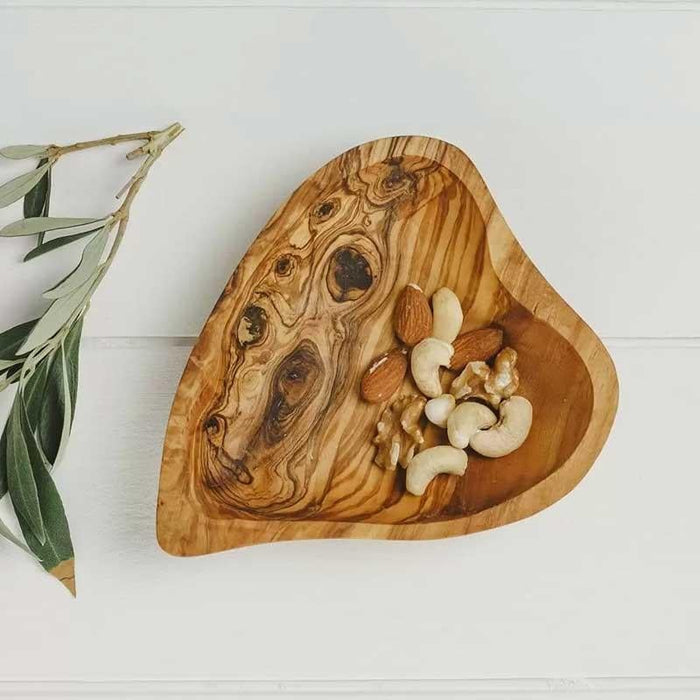 Hjerteformet skål 16 cm - Oliventræ | Just Slate | Skåle og fade | Køkkenshop